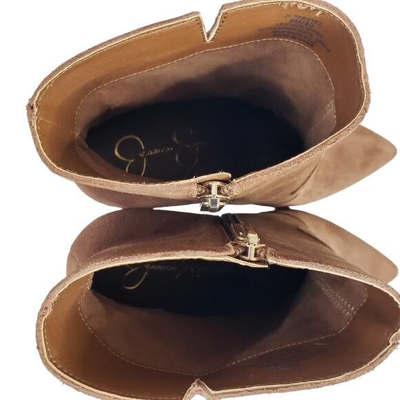 Jessica Simpson Womens 9 Paegye Leather Suede Fringe Boot Brown New - Picture 9 of 12